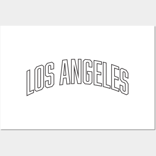 Los Angeles Black Outline Posters and Art